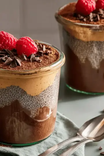 High-Protein Peanut Butter & Chocolate Chia Pudding