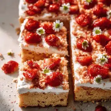 Strawberry Shortcake Sheet Cake.