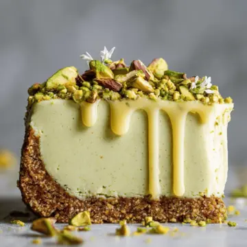 No-Bake Vegan Pistachio Cheesecake