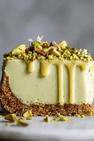 No-Bake Vegan Pistachio Cheesecake