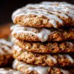 Iced Gingerbread Oatmeal Cookies