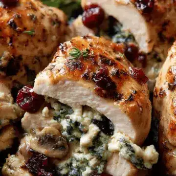 Cranberry and Brie Stuffed Chicken
