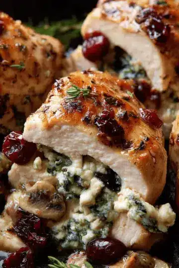 Cranberry and Brie Stuffed Chicken