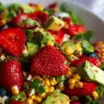 Strawberry Avocado Corn Salad