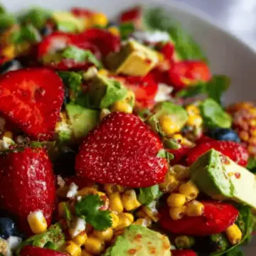 Strawberry Avocado Corn Salad