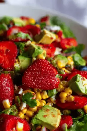 Strawberry Avocado Corn Salad
