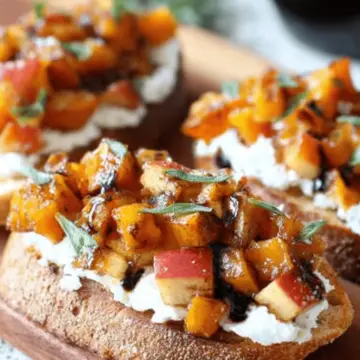 Butternut Squash Apple Bruschetta