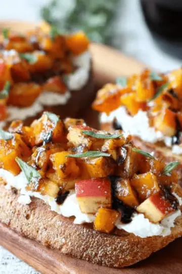 Butternut Squash Apple Bruschetta