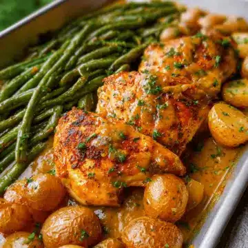 Honey Mustard Chicken, Beans and Potatoes