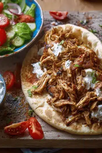 Slow cooker chicken shawarma