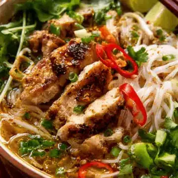 Vietnamese Noodles with Lemongrass Chicken