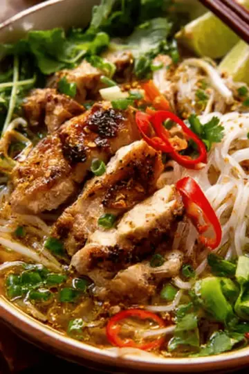 Vietnamese Noodles with Lemongrass Chicken