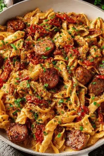 Creamy Cajun Sausage Pasta