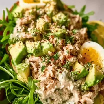 No-Mayo, High-Protein Tuna Salad with Greek Yogurt & Avocado
