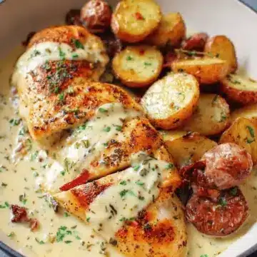 Chicken and Potatoes with Dijon Cream Sauce