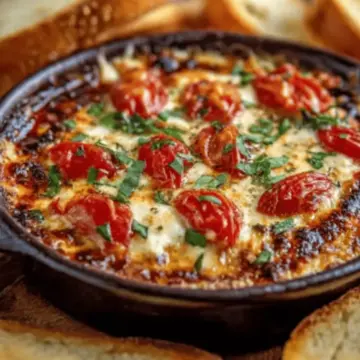 Three-Cheese Tomato Bruschetta Dip