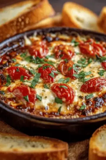Three-Cheese Tomato Bruschetta Dip