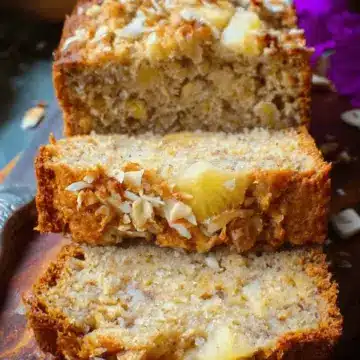 Hawaiian Banana Bread with Pineapple, Coconut & Macadamia Nuts