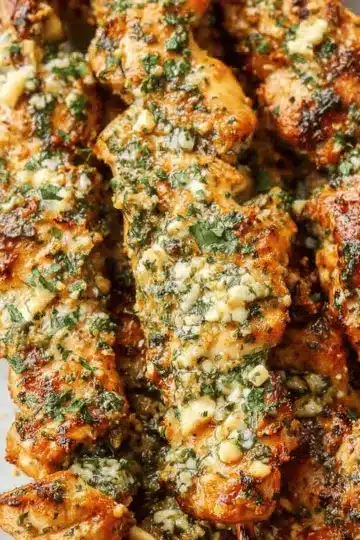 Ranch Garlic Parmesan Chicken Skewers