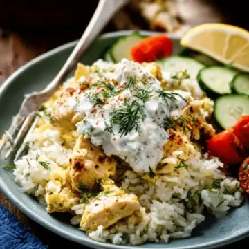 Dump-and-Bake Chicken Tzatziki with Rice