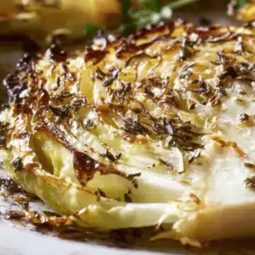 Oven Roasted or Grilled Garlic Cabbage Steaks
