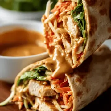 Peanut Chicken Wraps