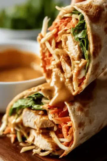 Peanut Chicken Wraps