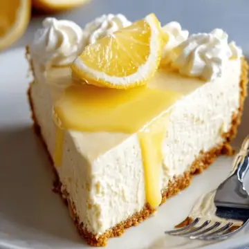 No Bake Lemon Cheesecake (easy, 4 ingredients
