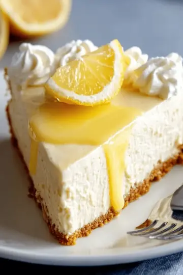 No Bake Lemon Cheesecake (easy, 4 ingredients