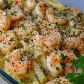 Shrimp Scampi Pasta Bake
