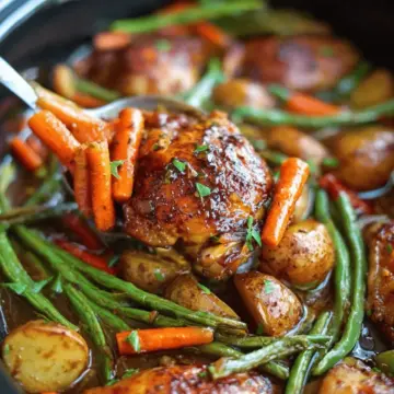 Slow Cooker Honey Garlic Chicken and Veggies