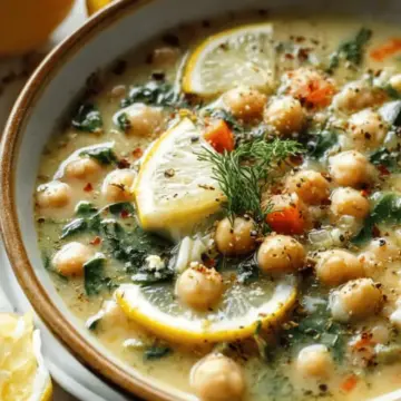 Lemony Greek Chickpea Soup