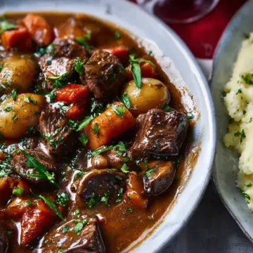 Slow cooker beef bourguignon