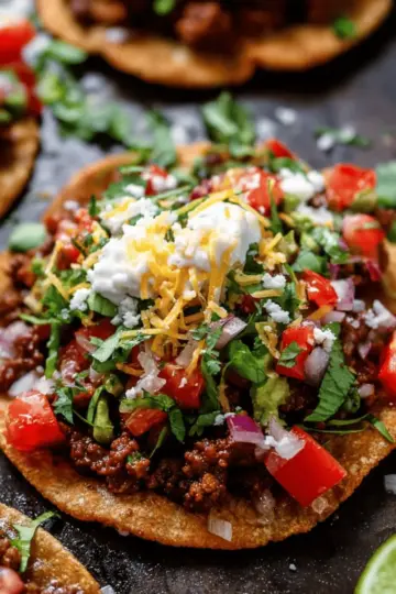 Easy Ground Beef Tostadas