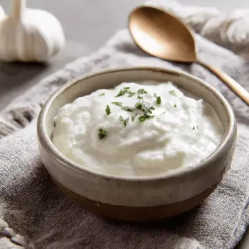 Traditional Toum (Lebanese Garlic Sauce)