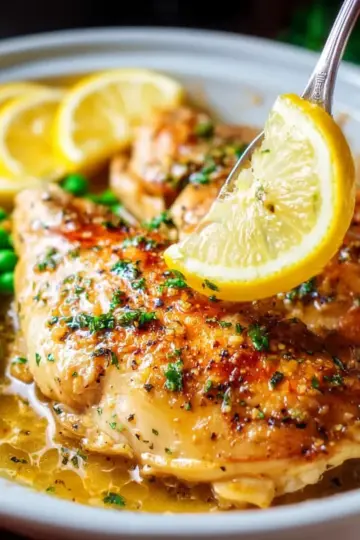 Crock Pot Lemon Garlic Chicken