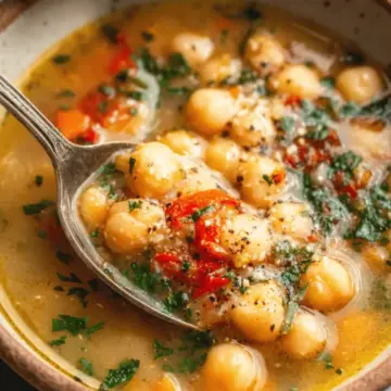 Vegan Garlic Chickpea Soup