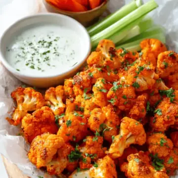 Baked Buffalo Cauliflower Bites