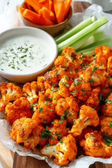 Baked Buffalo Cauliflower Bites