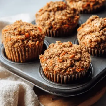 One-Bowl Healthy Oatmeal Carrot Muffins