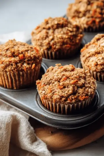 One-Bowl Healthy Oatmeal Carrot Muffins