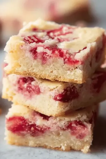 Strawberry Lemon Blondies