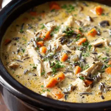 Slow Cooker Chicken and Wild Rice Soup