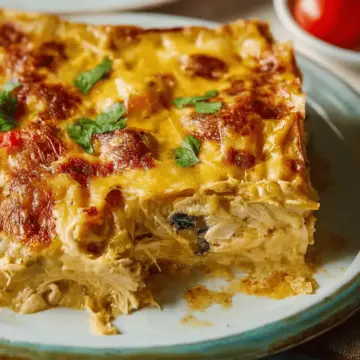Quick and Easy Green Chile Chicken Enchilada Casserole