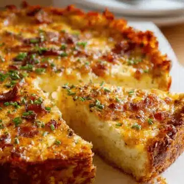 Hash Brown Crust Bacon and Cheddar Quiche