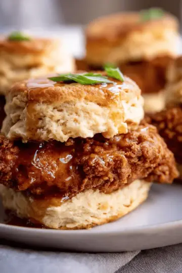 Fried Chicken Biscuits With Hot Honey Butter