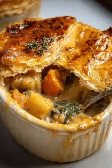 Roasted Root Vegetable Pot Pie with Puff Pastry