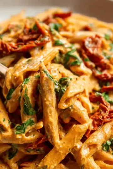 Vegan Creamy Sun Dried Tomato Pasta