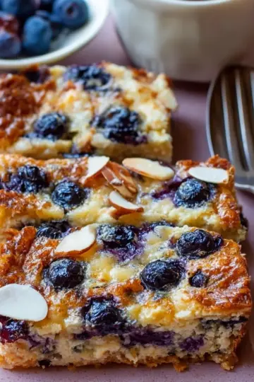 Blueberry Cottage Cheese Breakfast Bake
