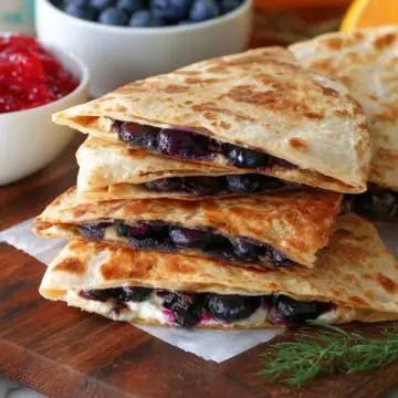 Blueberry Breakfast Quesadilla